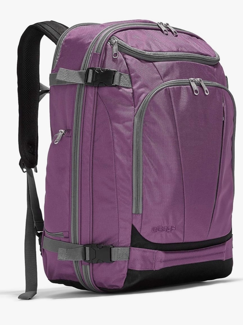 Purple Travel Backpack with Front Organizer